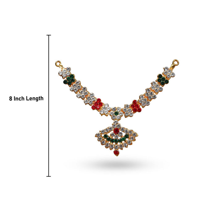 Stone Necklace - 8 Inches | Multicolour Stone/ Jewellery for Deity