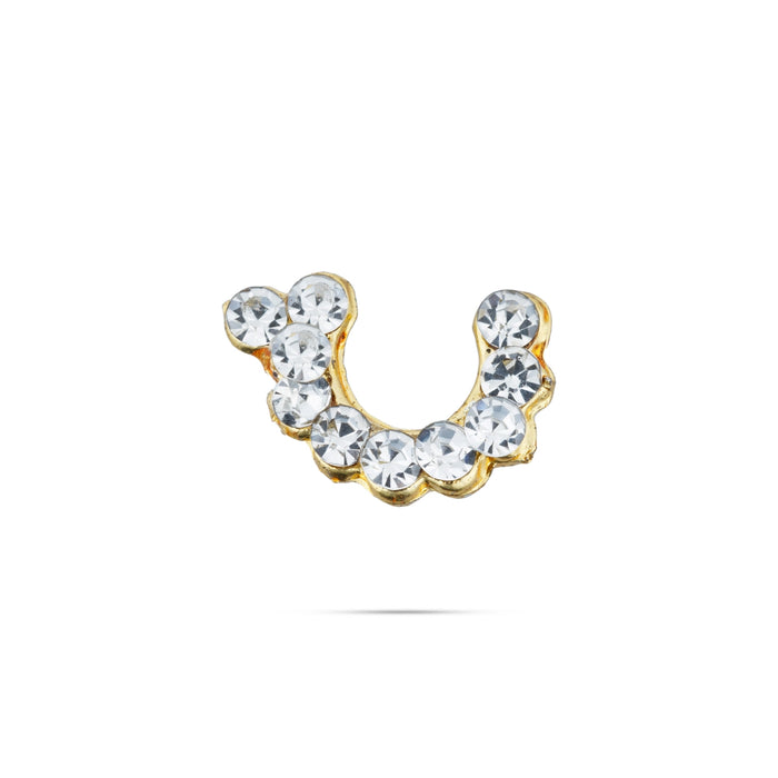 Nathu Bullaku - 0.5 x 0.5 Inches | Stone Nose Ring/ Mukuthi/ Stone Nose Pin for Deity