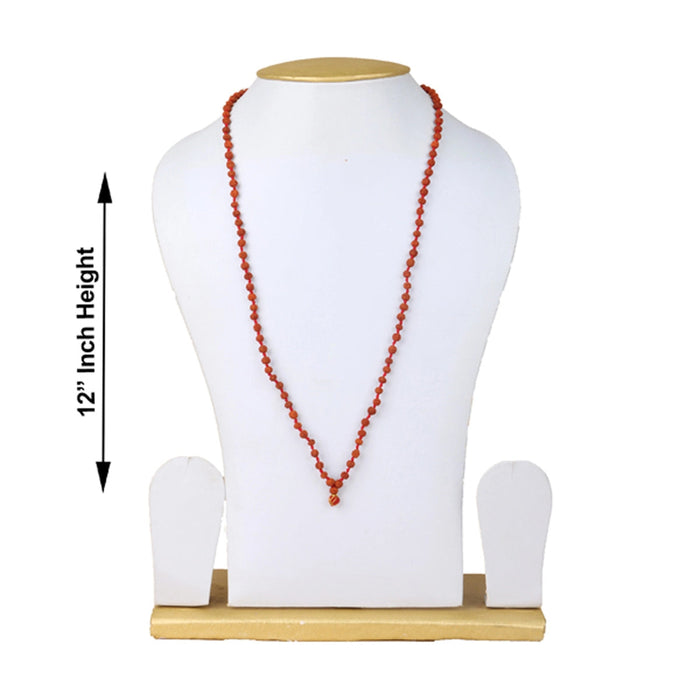 Ruthratcham Malai With Thread Knot - 12 Inches | 4 mm/ 108 Beads Kanthi Mala/ Rudraksha Mala for Meditation