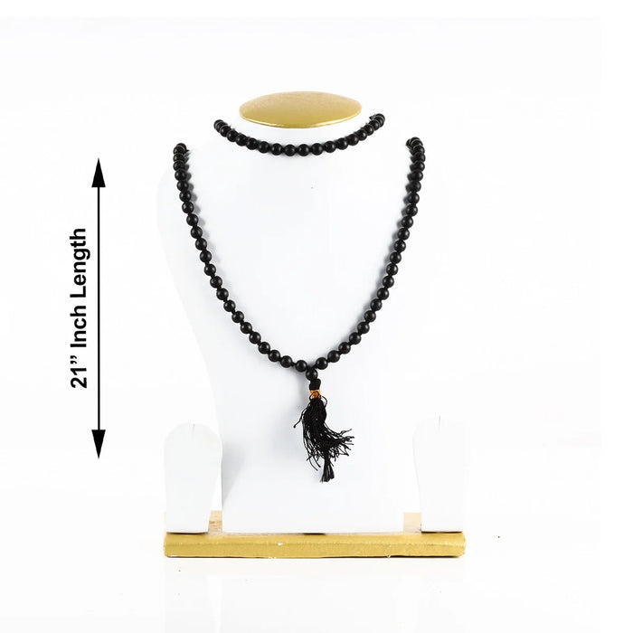 Salagrama Mala - 21 Inches | 108 Beads/ Touch Stone Mala for Meditation