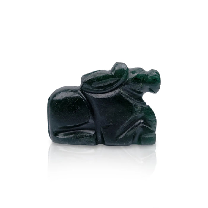 Zade Nandi Statue - 1 X 1.25 Inches | Nandi Murti/ Nandhi Statue For Pooja And Home Decor