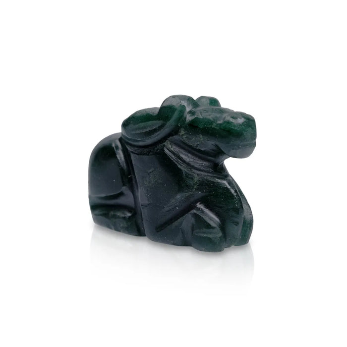 Zade Nandi Statue - 1 X 1.25 Inches | Nandi Murti/ Nandhi Statue For Pooja And Home Decor
