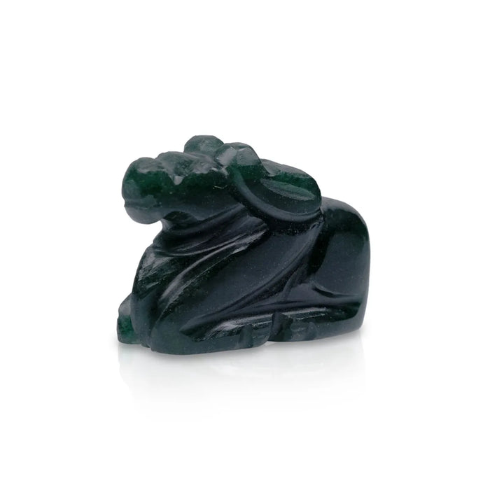 Zade Nandi Statue - 1 X 1.25 Inches | Nandi Murti/ Nandhi Statue For Pooja And Home Decor
