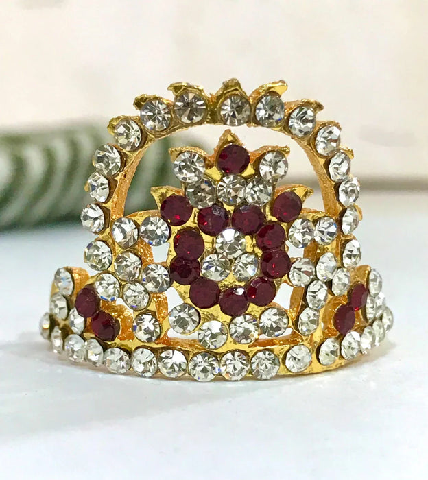 Stone Kireedam | Half Mukut/ Crown/ Stone Jewellery for Deity