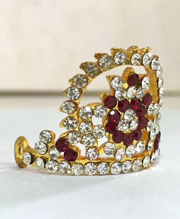 Stone Kireedam | Half Mukut/ Crown/ Stone Jewellery for Deity