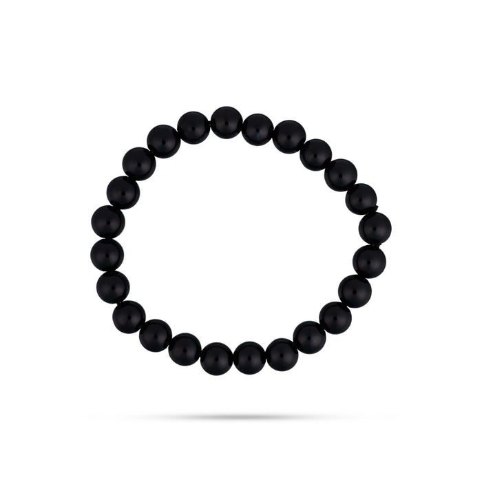 Black Agate Bracelet - 2.5 Inches | Black Agate Beads Bracelet / Natural Stone Bracelet for Spiritual Wear