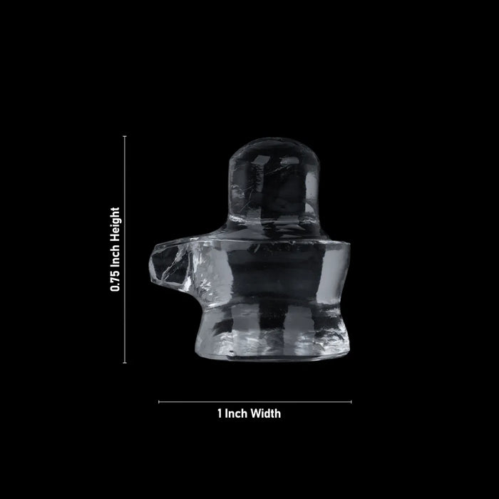 Spatika Lingam - 0.75 X 1 Inch | Sphatika Shiva Lingam/ Spatika Shivling For Pooja And Worship