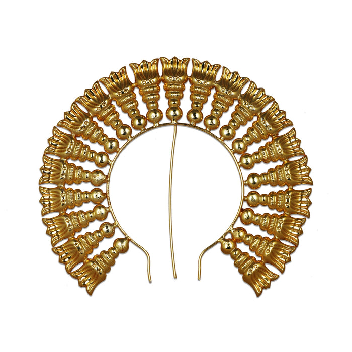 Hair Arch - 6 x 7.25 Inches | Gold Polish Jewellery/ Hair Accessory/ Artificial Jewelry For Deity Alangaram