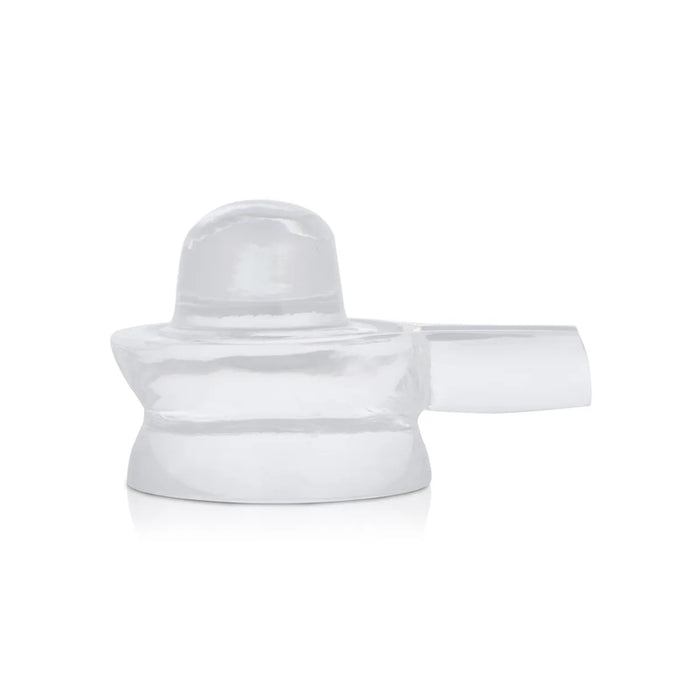 Spatika Shiva Lingam - 1 X 1.5 Inches | Spatika Lingam/ Sphatika Lingam For Meditation And Daily Worship