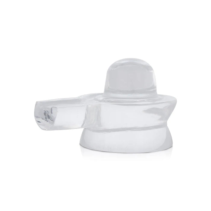 Spatika Shiva Lingam - 1 X 1.5 Inches | Spatika Lingam/ Sphatika Lingam For Meditation And Daily Worship