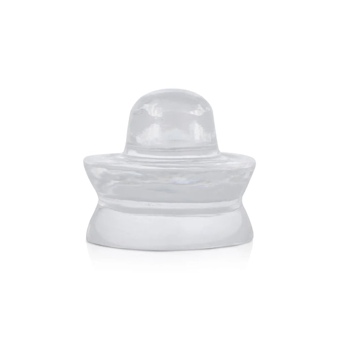 Spatika Shiva Lingam - 1 X 1.5 Inches | Spatika Lingam/ Sphatika Lingam For Meditation And Daily Worship