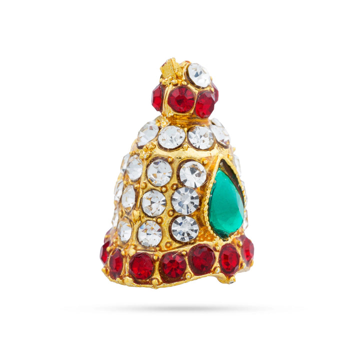 Stone Kireedam - 5 x 0.75 Inches | Full Mukut/ Crown/ Stone Jewellery for Deity