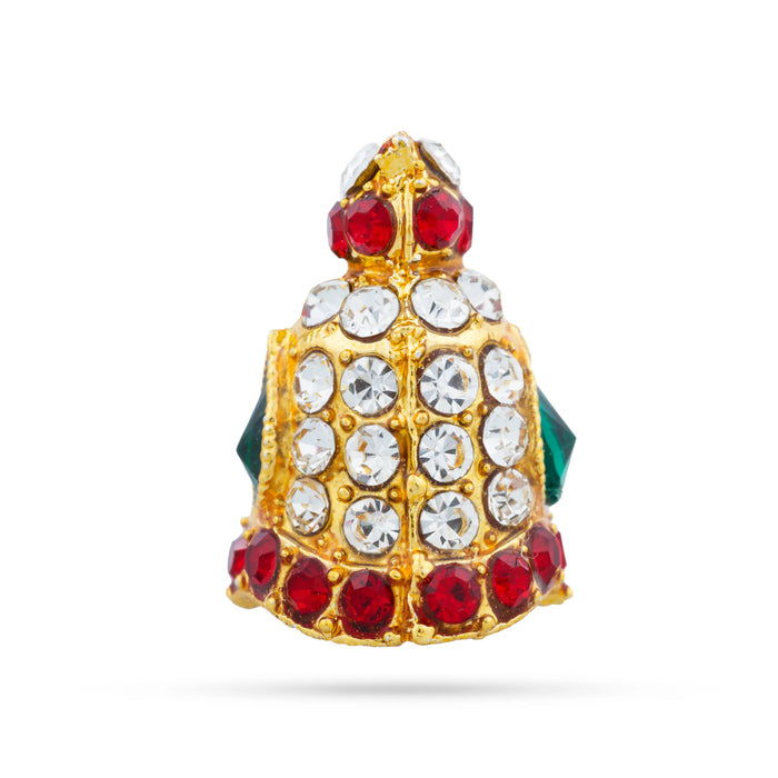 Stone Kireedam - 5 x 0.75 Inches | Full Mukut/ Crown/ Stone Jewellery for Deity