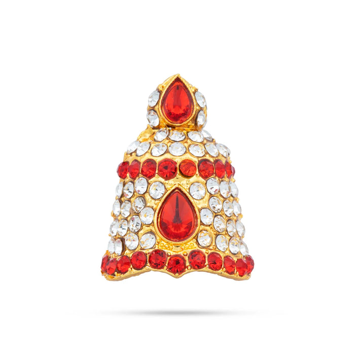 Stone Kireedam - 1.25 x 0.5 Inches | Full Mukut/ Crown/ Stone Jewellery for Deity