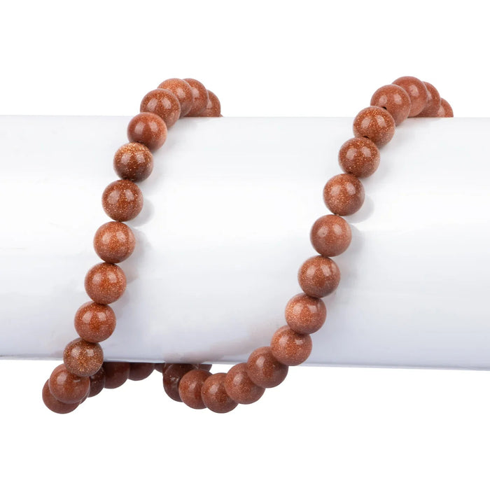 Red Sunstone Mala - 19 Inches | 108 Beads Sunstone Mala/ 7mm/ Red Crystal Mala For Vitality & Spiritual Focus