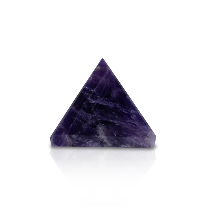 Amethyst Pyramid - 1 X 1.25 Inches | Natural Stone Pyramid/ Crystal For Vastu Balance, Feng Shui Energy & Home Pooja