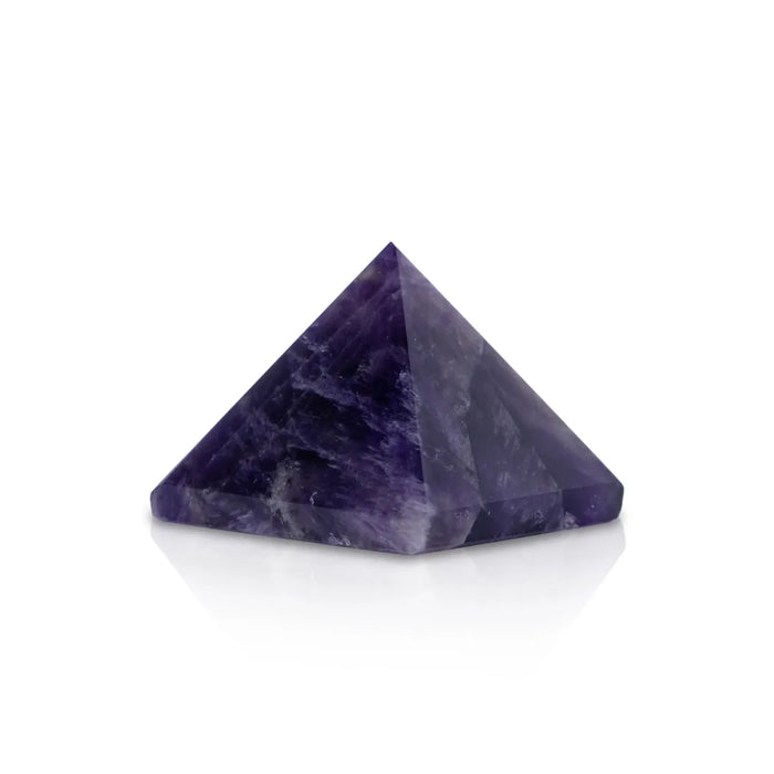 Amethyst Pyramid - 1 X 1.25 Inches | Natural Stone Pyramid/ Crystal For Vastu Balance, Feng Shui Energy & Home Pooja