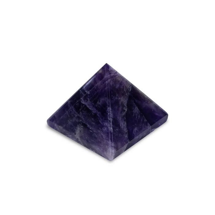 Amethyst Pyramid - 1 X 1.25 Inches | Natural Stone Pyramid/ Crystal For Vastu Balance, Feng Shui Energy & Home Pooja