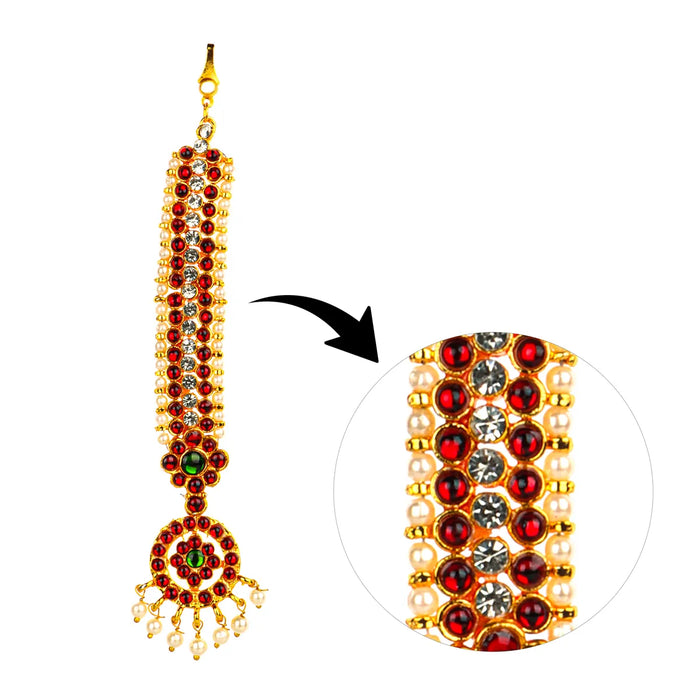 Kemp Chutti - 6.5 Inches | Nethi Chutti/ Tikka Jewellery/ Dance Accessories For Bharatanatyam