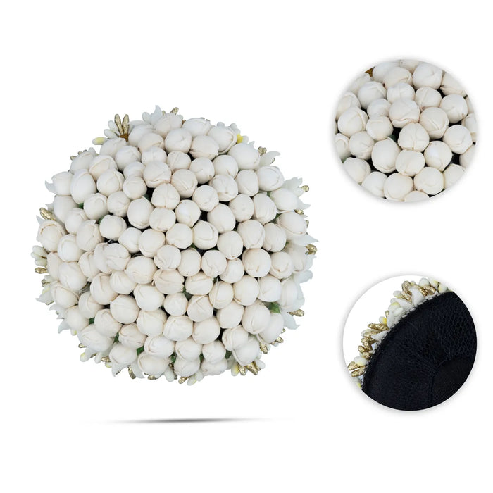 Jasmine Hair Bun | Artificial Jasmine Gajra/ Floral Hair Accessory for Bridal Hair Decor
