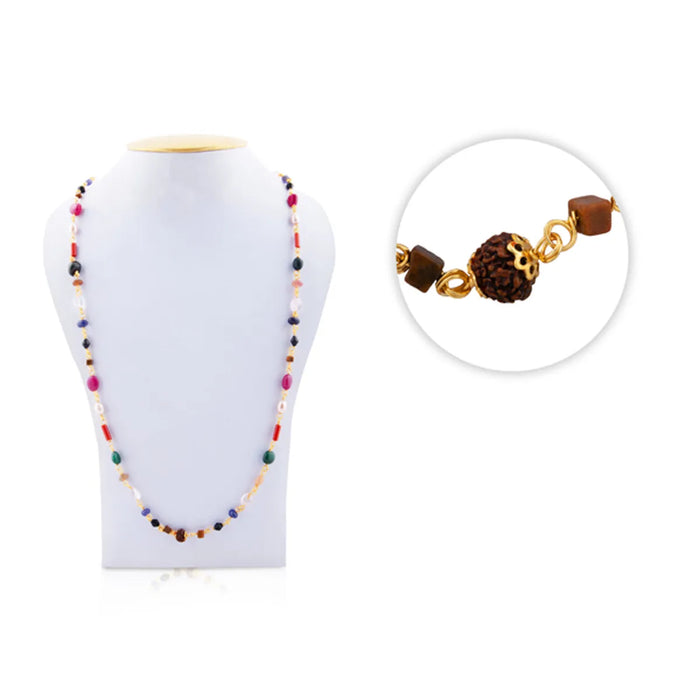Navaratna Mala - 15 Inches | Navratan Mala/ Navratan Jewellery For Spiritual Wear & Positive Energy Balance