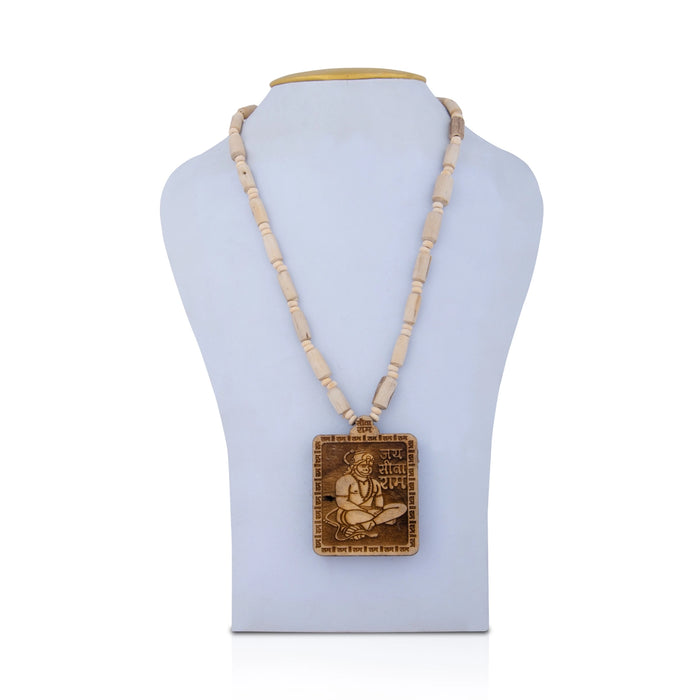 Tulasi Mala With Hanuman Locket - 13 Inches | Tulsi Kanthi Mala/ Thulasi Mala For Japa