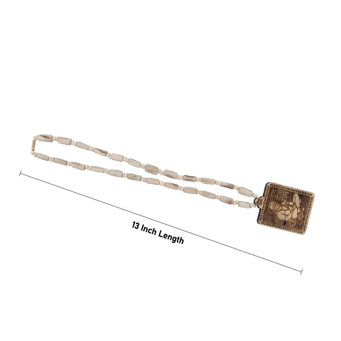 Tulasi Mala With Hanuman Locket - 13 Inches | Tulsi Kanthi Mala/ Thulasi Mala For Japa