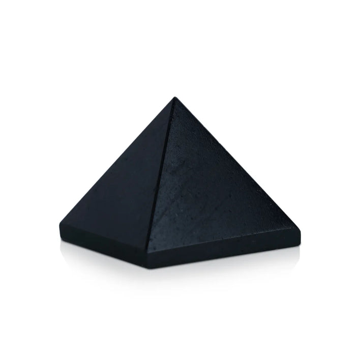 Black Agate Pyramid - 1.25 X 1.25 Inches | Stone Pyramida/ Black Colour Pyramid Stone For Energy Protection