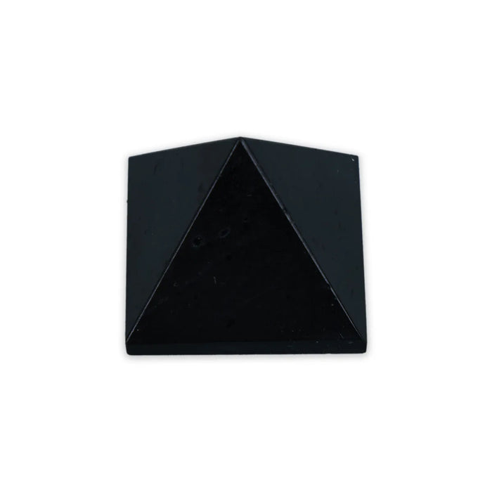 Black Agate Pyramid - 1.25 X 1.25 Inches | Stone Pyramida/ Black Colour Pyramid Stone For Energy Protection