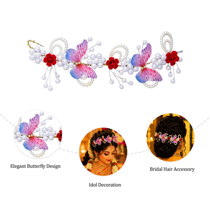 Artificial Flower - 6 Inches | Patti Veni Flower/ Hair ornament/ Artificial Gajra for Deity Decor