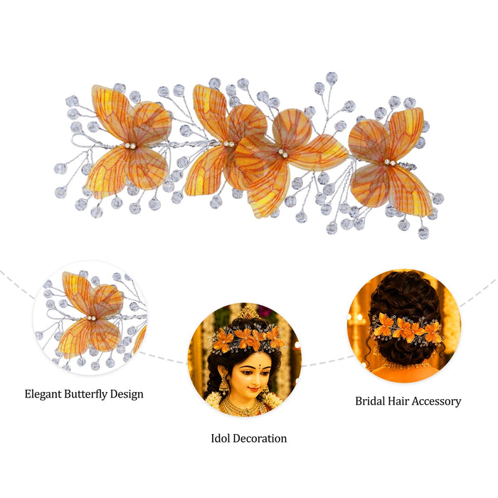 Artificial Flower - 6 Inches | Patti Veni Flower/ Hair ornament/ Artificial Gajra for Deity Decor