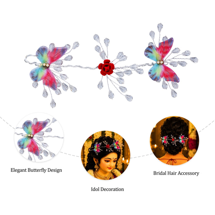 Artificial Flower - 6 Inches | Patti Veni Flower/ Hair ornament/ Artificial Gajra for Deity Decor