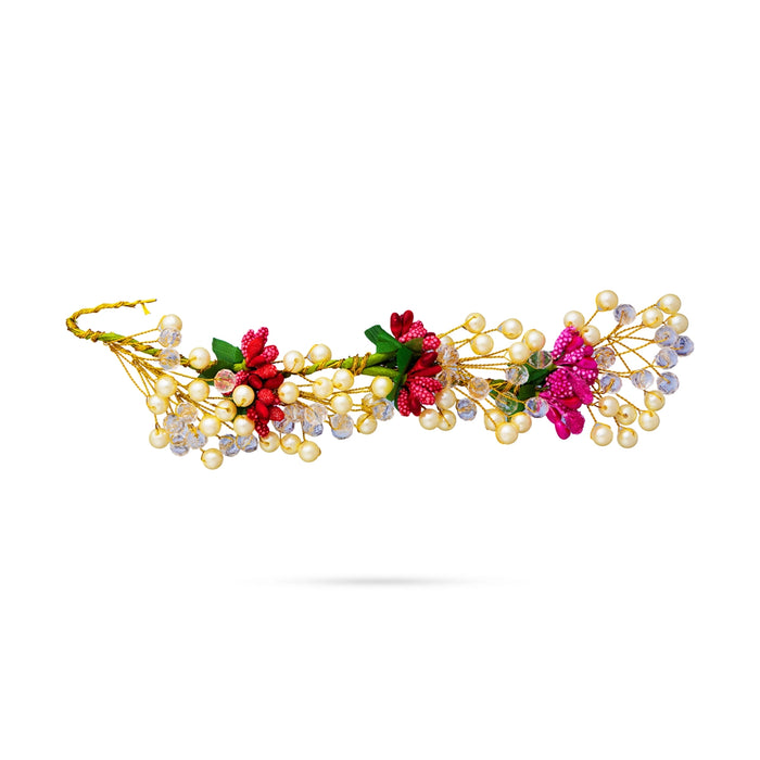 Artificial Flower - 6 Inches | Patti Veni Flower/ Hair ornament/ Artificial Gajra for Deity Decor