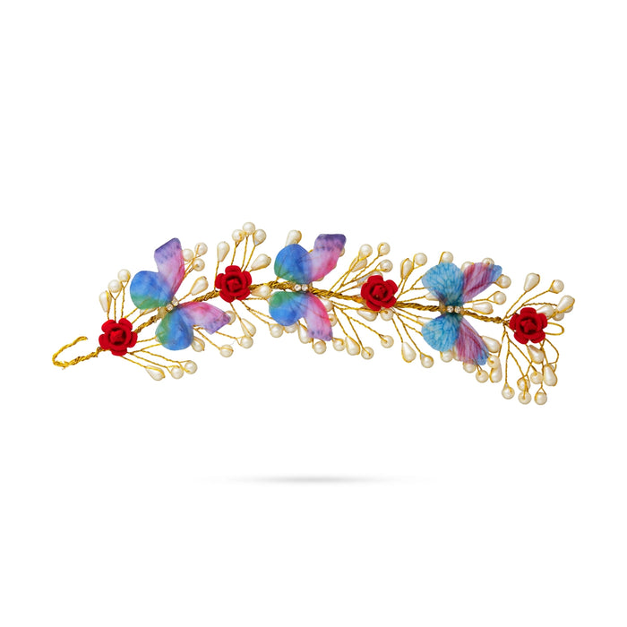 Artificial Flower - 6 Inches | Patti Veni Flower/ Hair ornament/ Artificial Gajra for Deity Decor