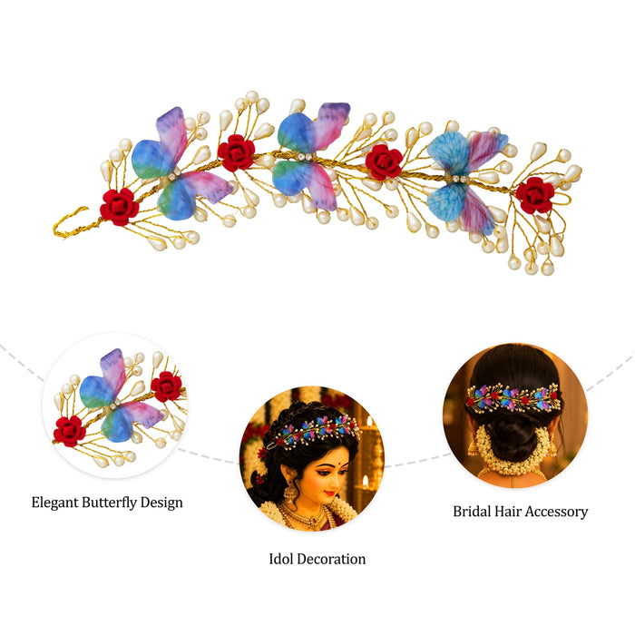 Artificial Flower - 6 Inches | Patti Veni Flower/ Hair ornament/ Artificial Gajra for Deity Decor