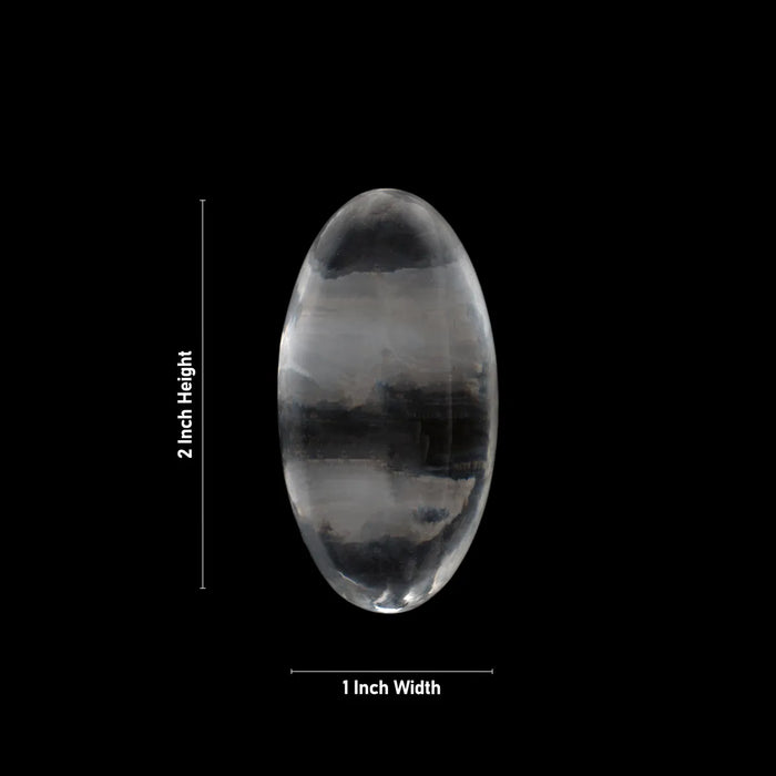 Sphatik Banalingam - 2 Inches | Crystal Shiva Lingam/ Sphatik Lingam For Pooja & Meditation