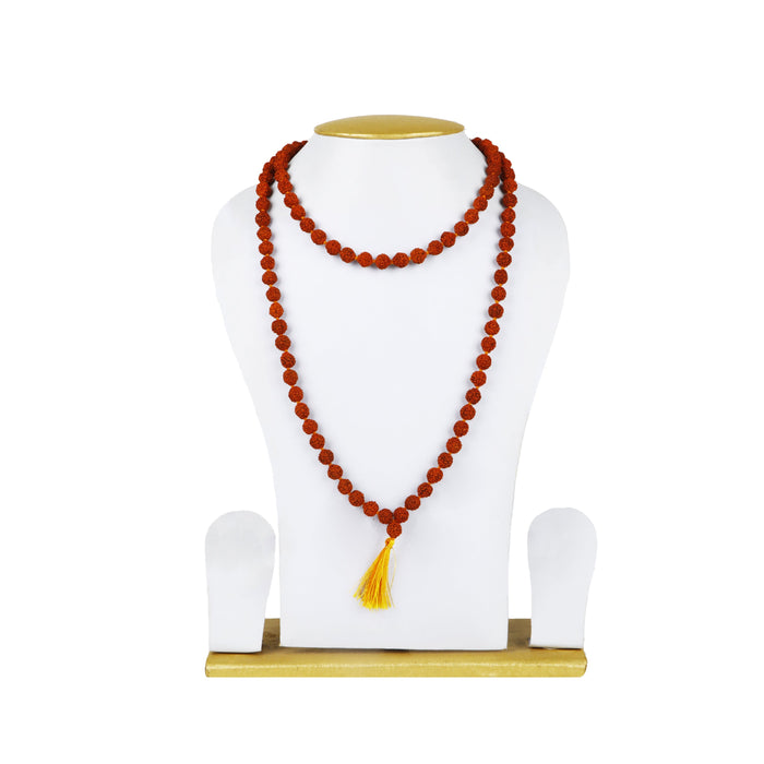 Rudraksha Mala With Thread Knot - 16 Inches | 6mm/ 108 Beads Ruthratcham Malai/ Kanthi Mala For Spiritual Wear