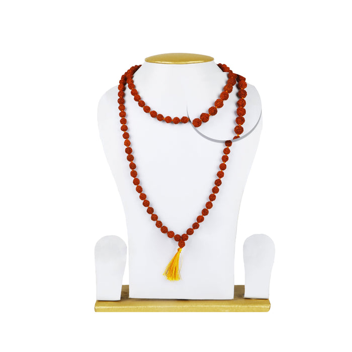 Rudraksha Mala With Thread Knot - 16 Inches | 6mm/ 108 Beads Ruthratcham Malai/ Kanthi Mala For Spiritual Wear