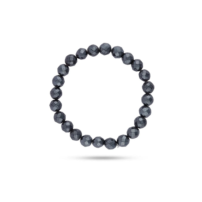 Hematite Bracelet - 2.5 Inches | Elastic Gemstone Bracelet/ Crystal Jewellery for Men & Women