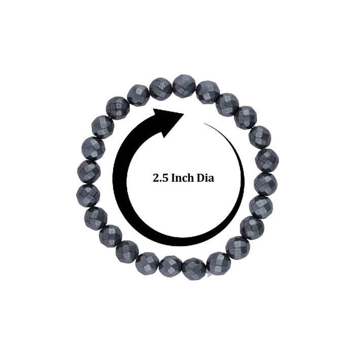 Hematite Bracelet - 2.5 Inches | Elastic Gemstone Bracelet/ Crystal Jewellery for Men & Women