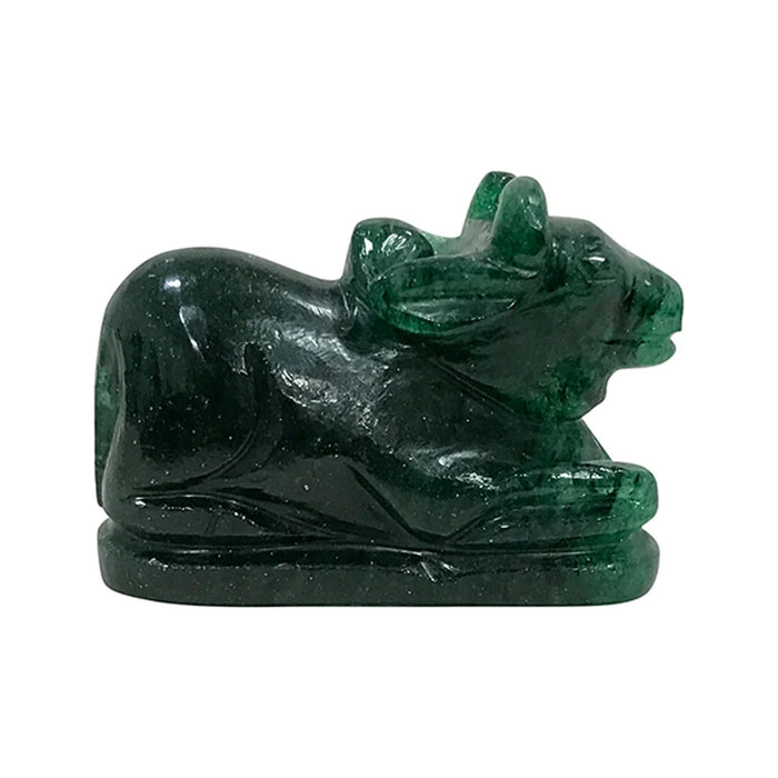 Zade Nandi Idol - 1.25 Inches | Markaz Nandhi Statue for Pooja/ 50 Gms Approx