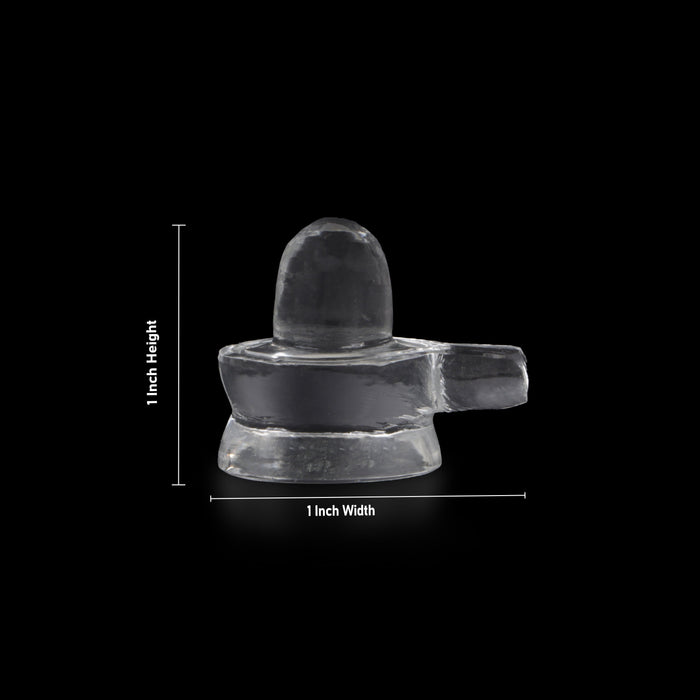 Sphatik Shivling - 1 x 1 Inch | Spatika Lingam/ Sphatik Shiva Lingam for Pooja