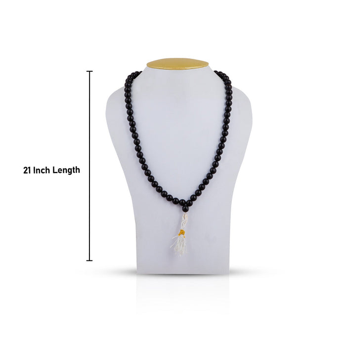 Hakik Mala - 21 Inches | Black Hakeek Mala/ Agate Mala For Protection And Balancing Emotions