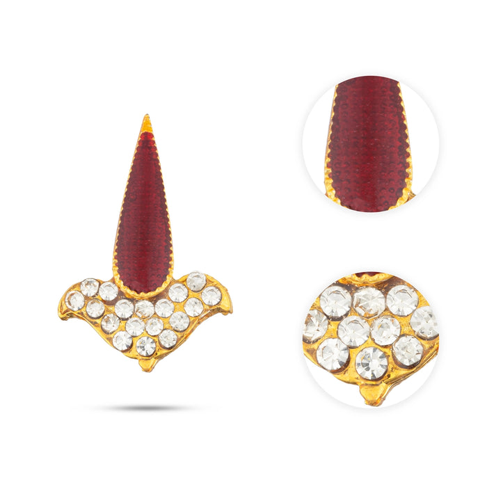 Tilak Design Stone Bindi - 1 x 1 Inch | Stone Pottu/ Tilak Stone For Deity Decor