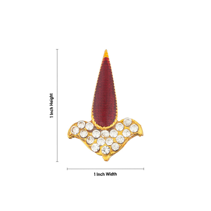 Tilak Design Stone Bindi - 1 x 1 Inch | Stone Pottu/ Tilak Stone For Deity Decor