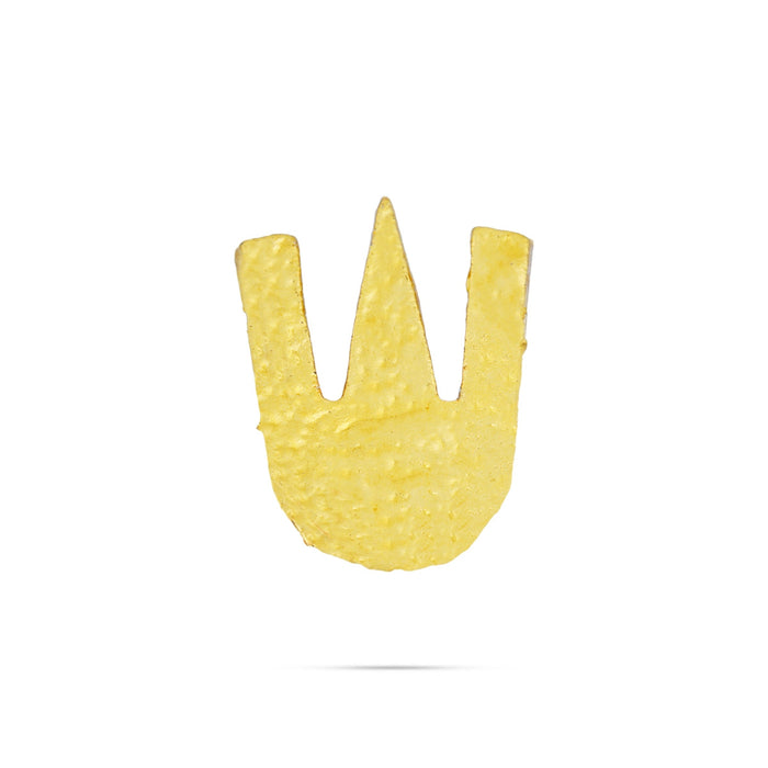 Vishnu Namam - 1 x 0.5 Inch | Stone Tilak/ U Shape Perumal Namam for Deity Decor