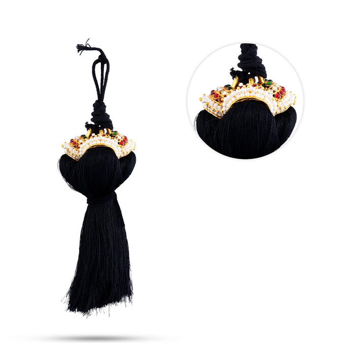 Kemp Hair Kunjalam - 6 Inches | Bharathanatyam Jewelry/ Jada Kuppulu For Classical Dance And Hair Styling