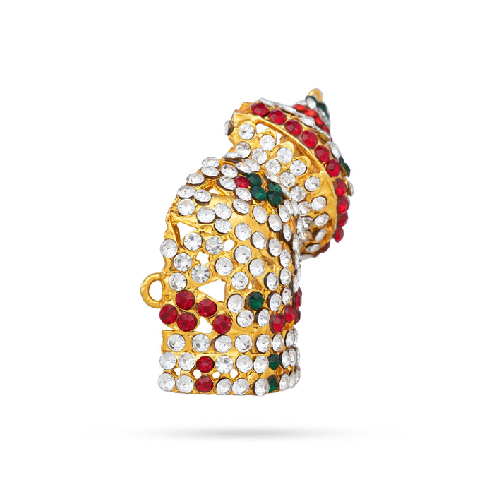 Half Crown - 2 x 2 Inches | Mukut/ Multicolour Stone Kireedam/ Andal Kiridam for Deity