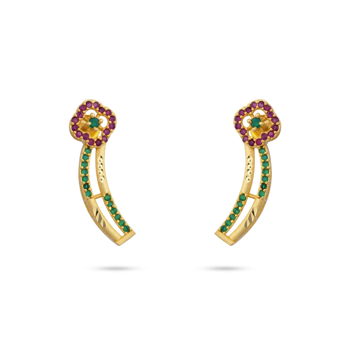 Necklace Earring Set - Gp With Stone