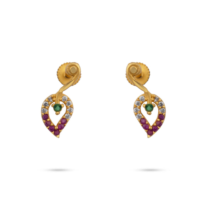 Necklace Earring Set - Gp With Stone